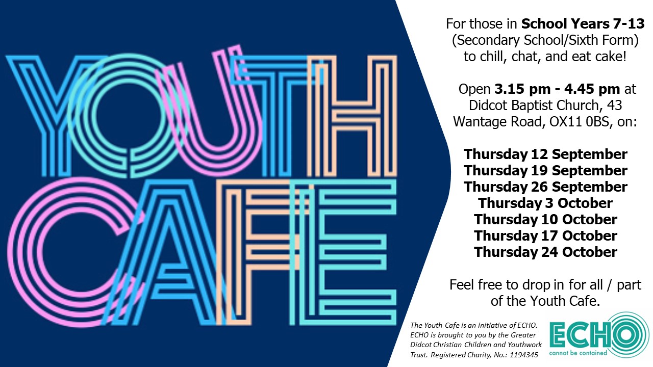 Youth Cafe - Flyer (Sept & Oct)